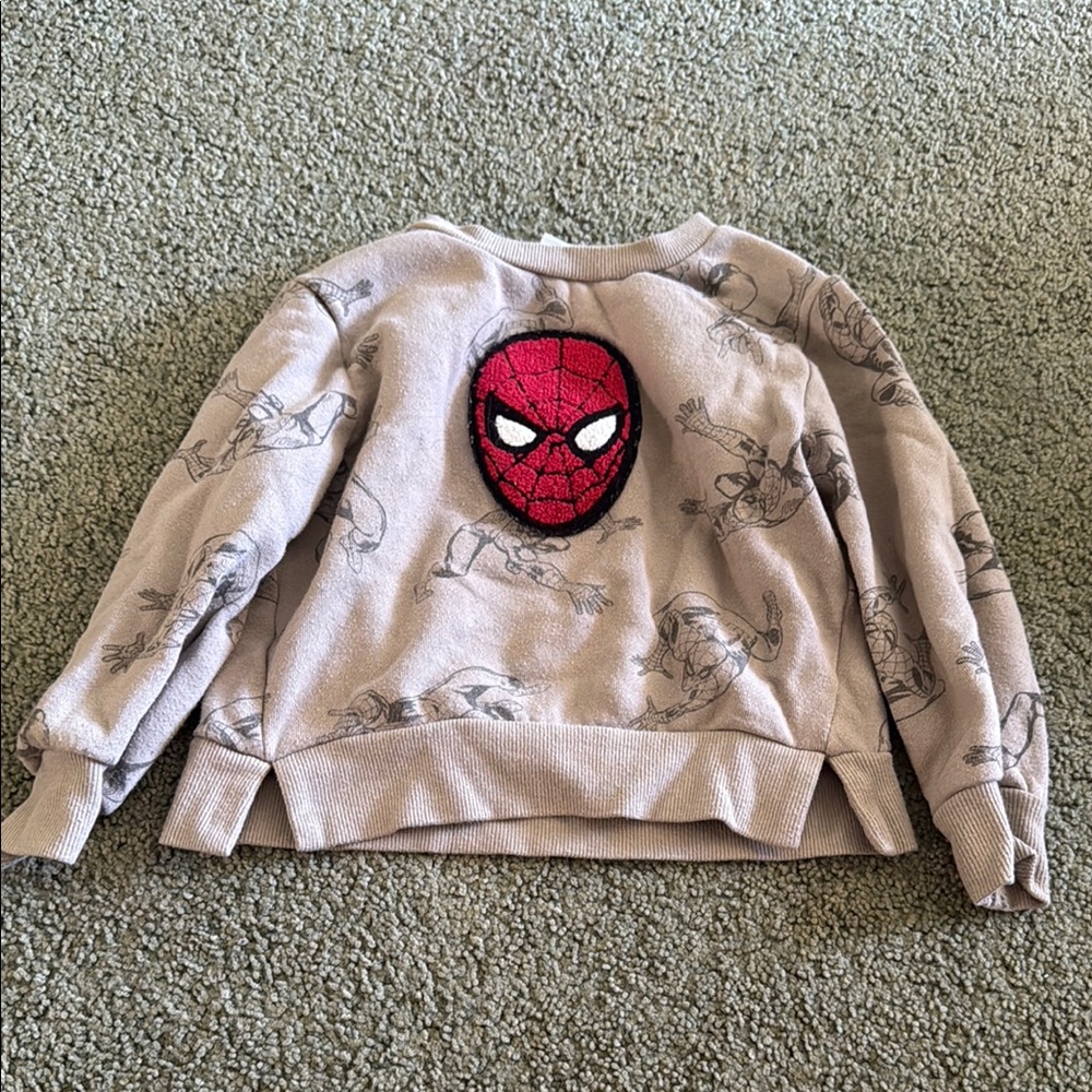 Spider-Man Face Graphic Sweater